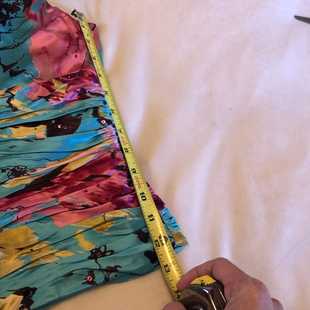 Silk multi color top - Picture 4 of 5